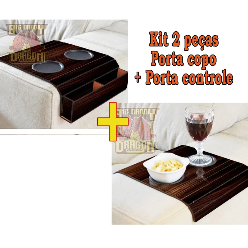 Bandeja para Sofá Com Porta Copos esteira flexível de sofa Madeira direto de Fabrica Promoção hh